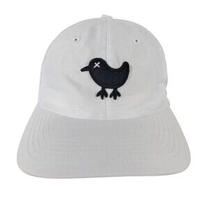 Bad Birdie Golf Hat Dad Cap White Black Embroidered Logo Strapback
